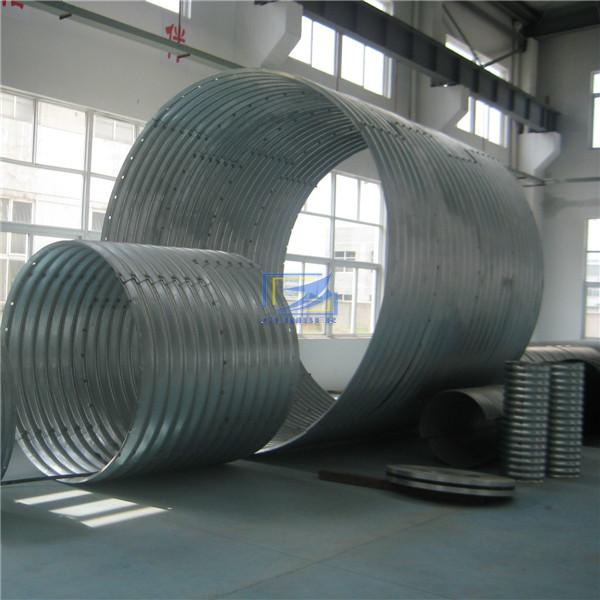 round corrugated steel pipe  as the culvert 